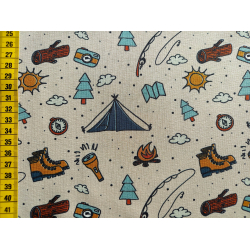 Jerseystoff "Camping beige"