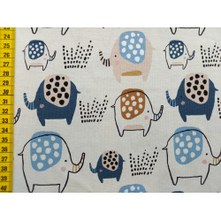 Jerseystoff "Steppen-Elefant creme"