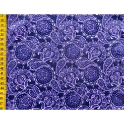 Jerseystoff "Paisleyblumen violett"