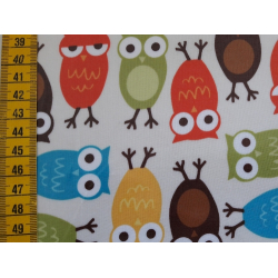 Beschichtete Baumwolle "Owl beige"