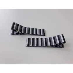 Haarspangen "Streifen schwarz/weiss"